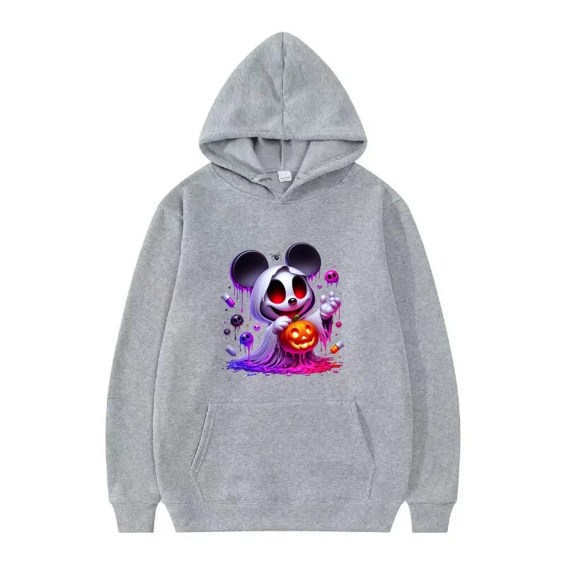 ديزني ميكي ماوس نمط امرأة الكرتون فضفاض أسود الخريف بلوزات على الموضة الملابس البلوفرات السيدات رخيصة هوديس الرجال بلوزات #3