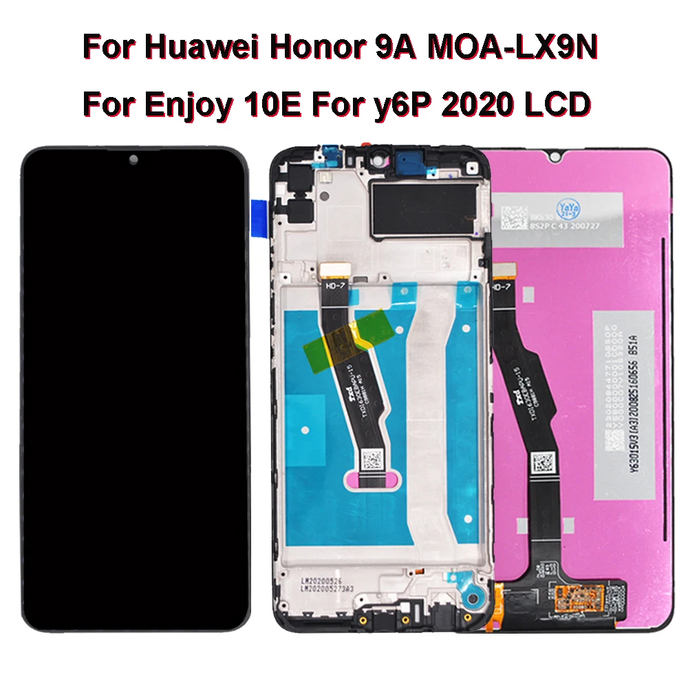 For Enjoy 10E LCD Display Screen AAA Quality For HUAWEI Y6P 2020 Display Touch Screen Assembly For Honor 9A MOA-LX9N