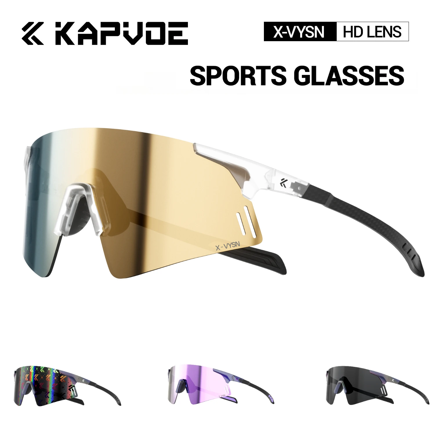 

Kapvoe 24g Lightweight Running Sunglasses Frameless Real Carbon Fiber Glasses Cycling Glasses UV400 MTB Bike Men Sports Eyewear