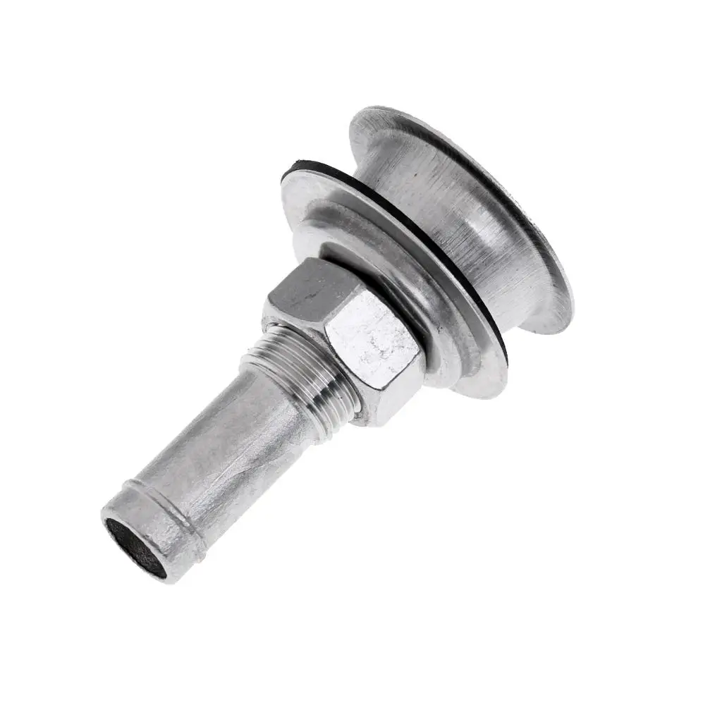 Marine Grade Stainless Steel Boat Straight Fuel Tank Vent Breather 3/4