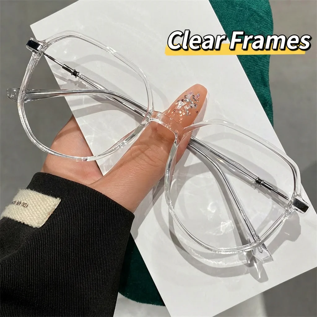 Brand  New Blue Light Blocking Square Eyeglasses Frames Unisex Prescription Available TR Alloy Full Rim Glasses for Large Face