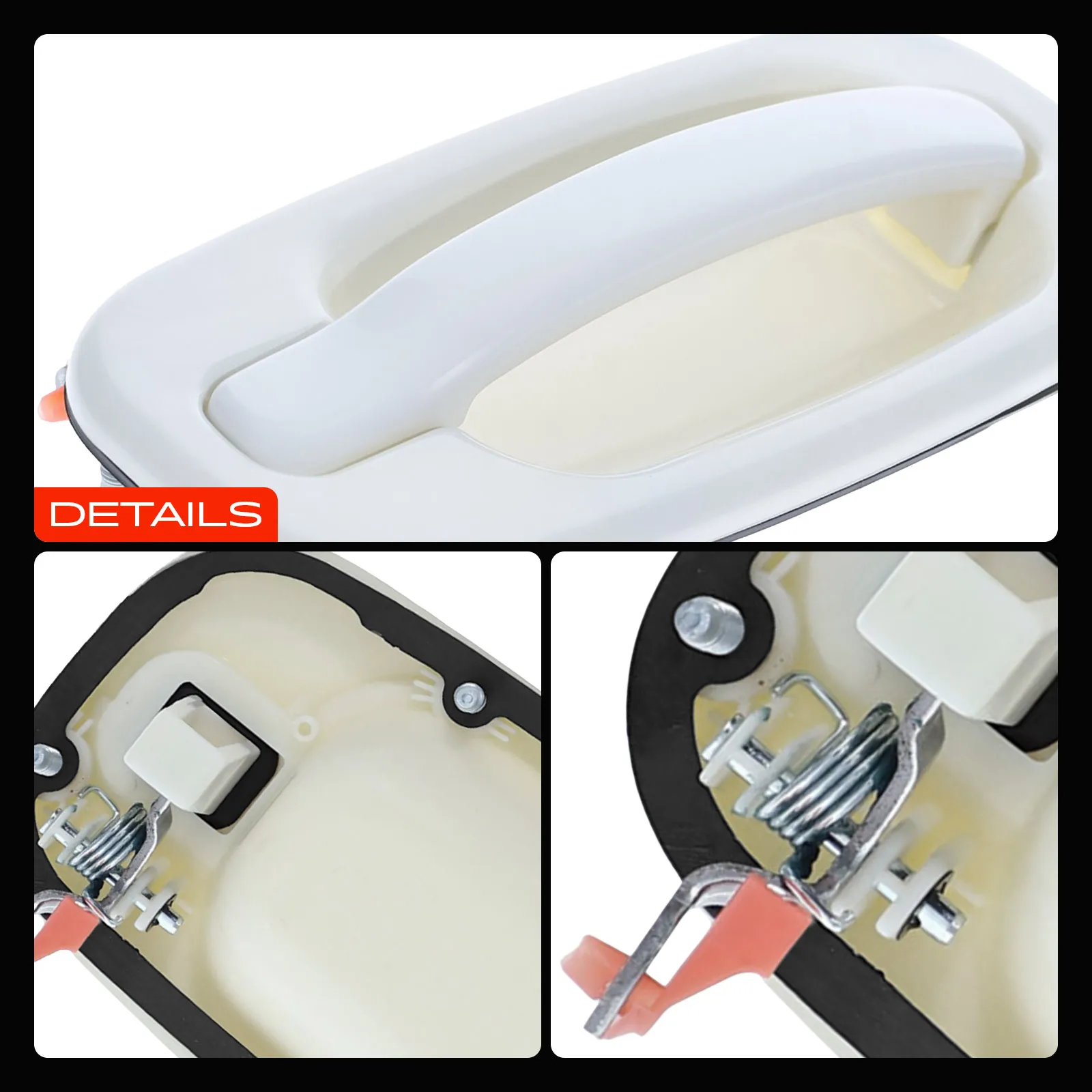 A-Premium Front Passenger Side Painted GAZ Olympic White Door Handle for Chevrolet Silverado 1500 Silverado 2500 Tahoe 99-06