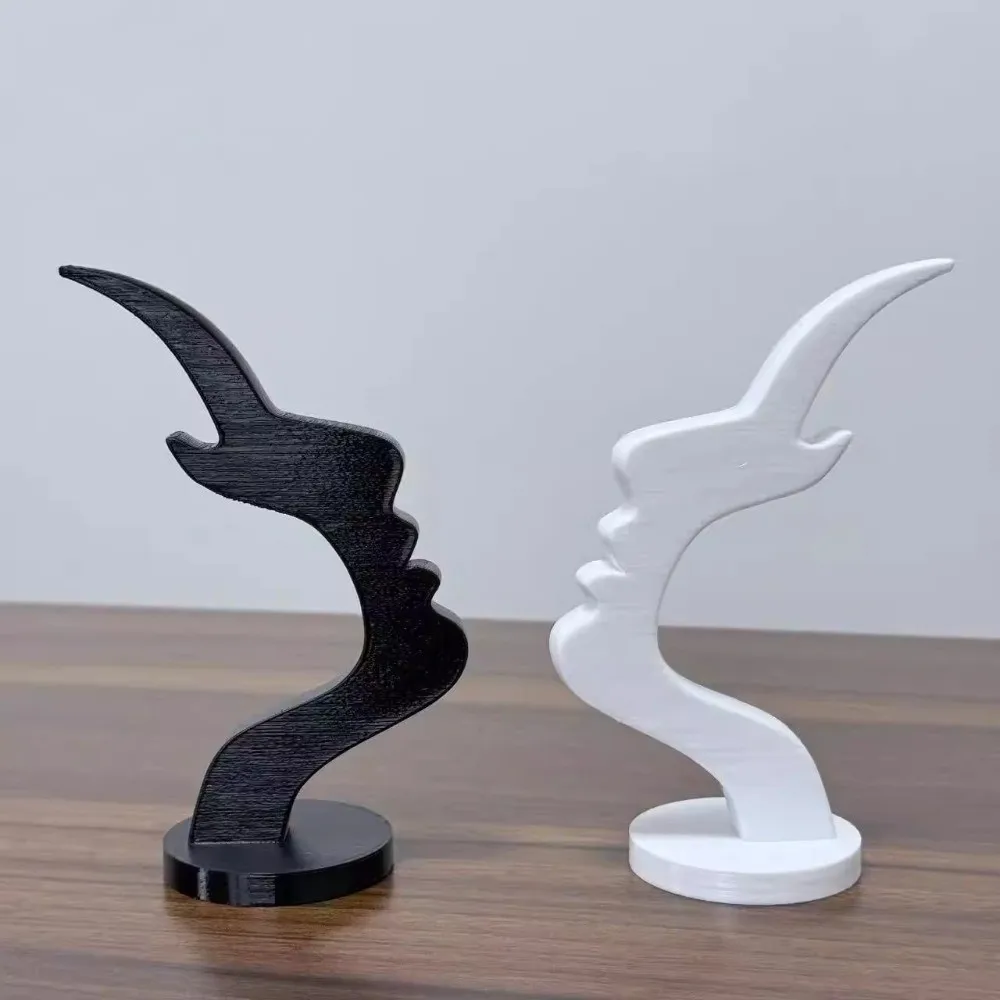 Curved Design Side-Face Shaped Eyeglass Holder Creative Artistic Lightweight Eyewear Display Rack Abstract Face Shaped Practical