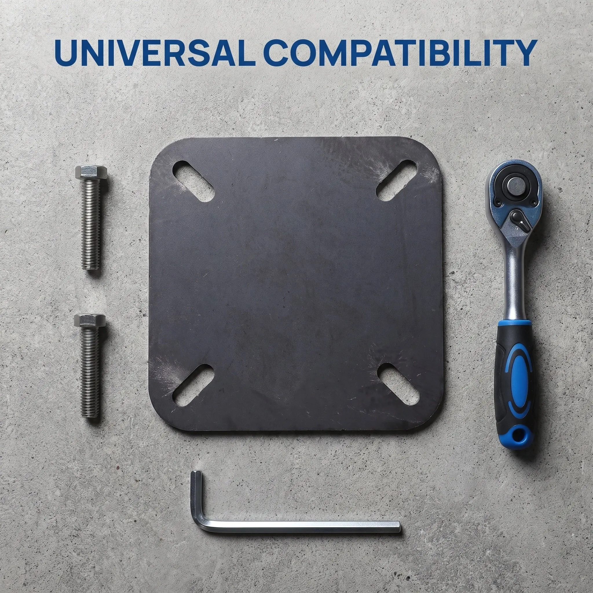 Explosion proof Bar Stool Base Plate Square Seat Mounting Plate Accessory 5x5 Inch Replacement Seat Plate for Office Bar Chair