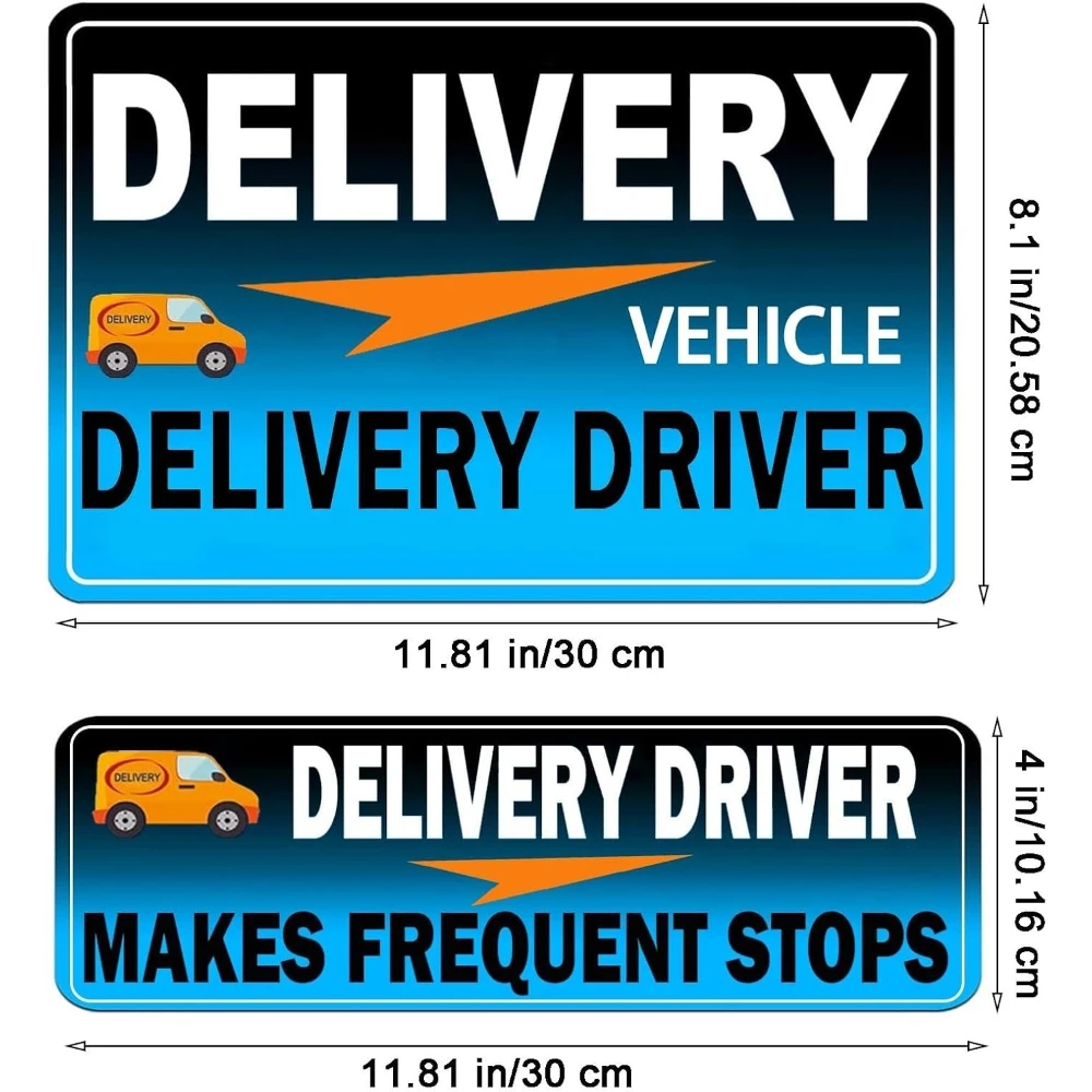 3Pcs Driver Vehicle Magnetic Signs, High Reflective Car Door & Bumper Magnets, Reusable Replacement, Weather Resistant