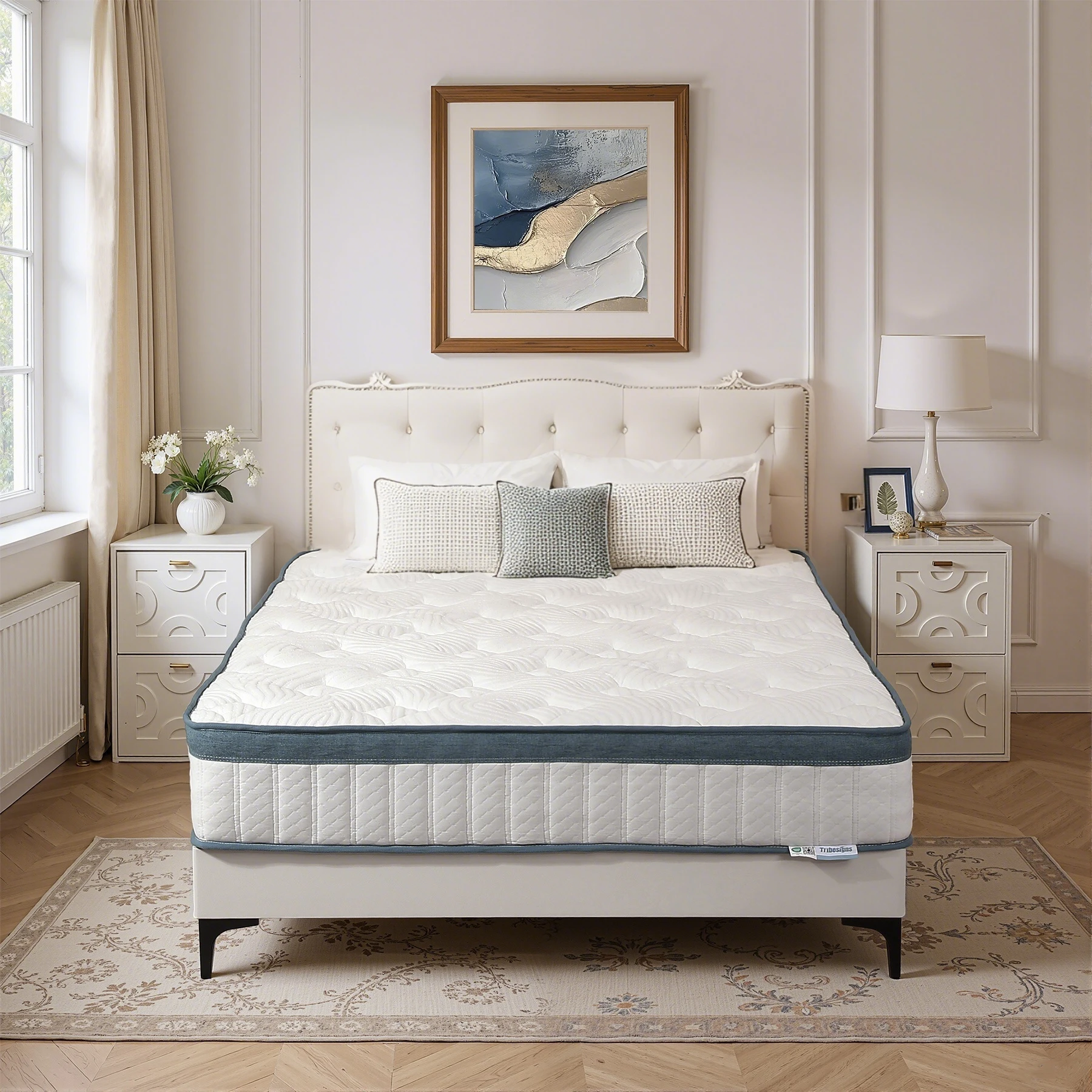 Materasso Tribesigns 90x200 cm Altezza 25 cm Materasso con molle insacchettate Durezza media H3 Materasso ortopedico a 7 zone