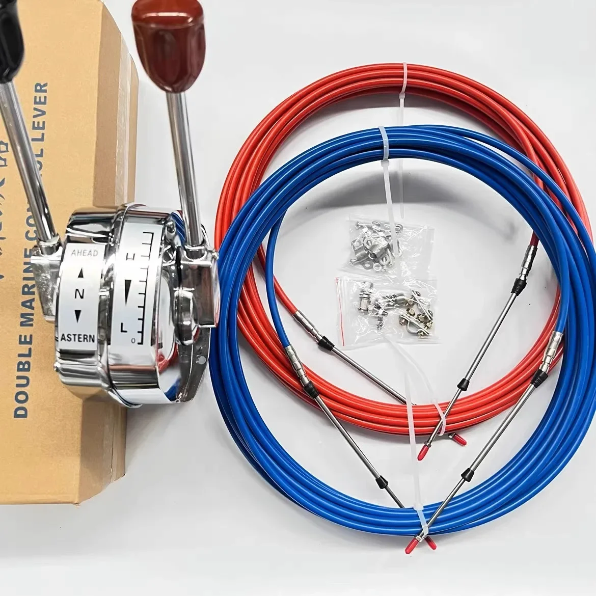 

Marine fuel door head Japanese dual handle throttle controller Marine cable manipulator Gear shift Marine throttle cable