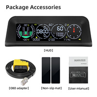 X92 Car Intelligent Head-up Display Digital Speedometer Compass HUD Smart Inclinometer GPS Tire Pressure Monitor LCD Didplay