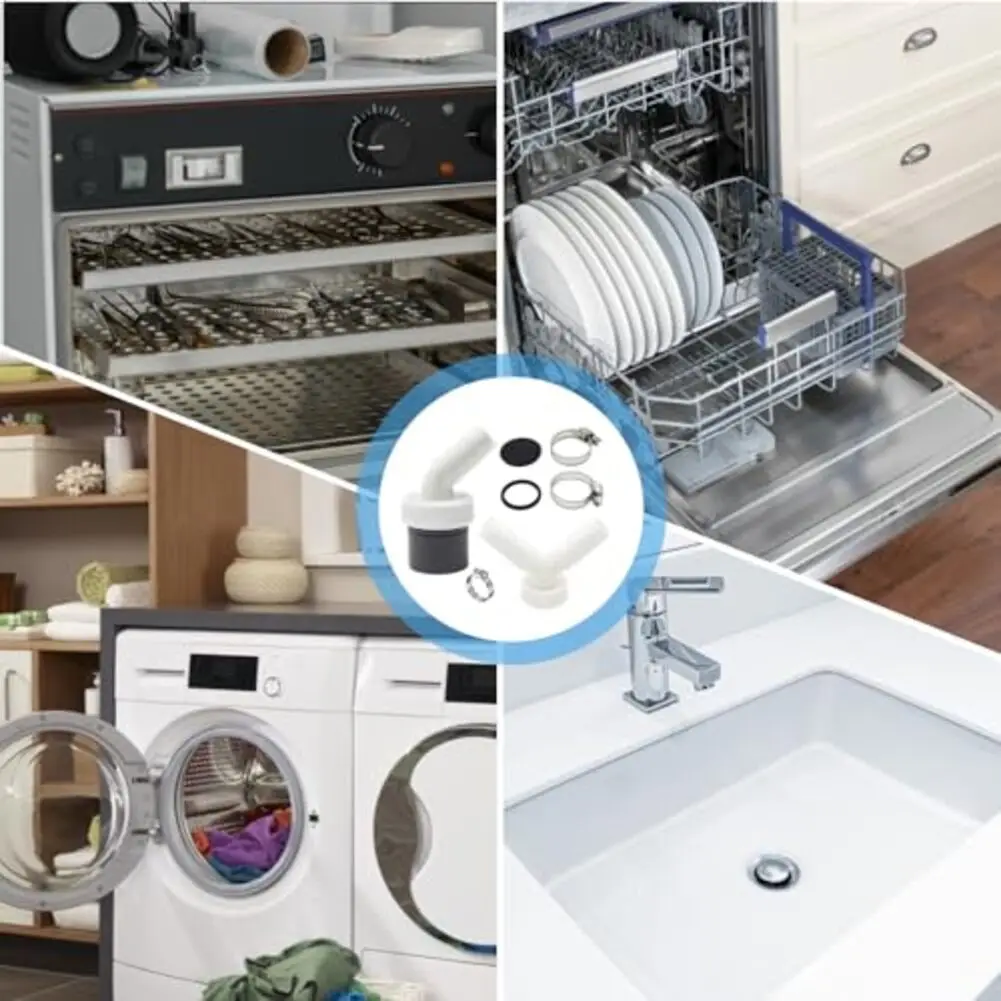 Laundry Room 30 40mm Washing Machine Hose Efficient Drainage Installation Kit Drain Hose Adapter PVC Construction