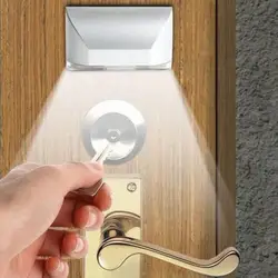 Led Door Lock Light Human Body Sensor Night Lamp Under Cabinet Lights For Stairs Toilet Wardrobe