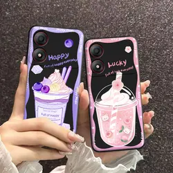 For ZTE Blade A34 4G A54 4G Case Cartoon Soft Silicone TPU Ice Cream Pattern Phone Case For ZTE Blade A53 Pro Cute Back Cover