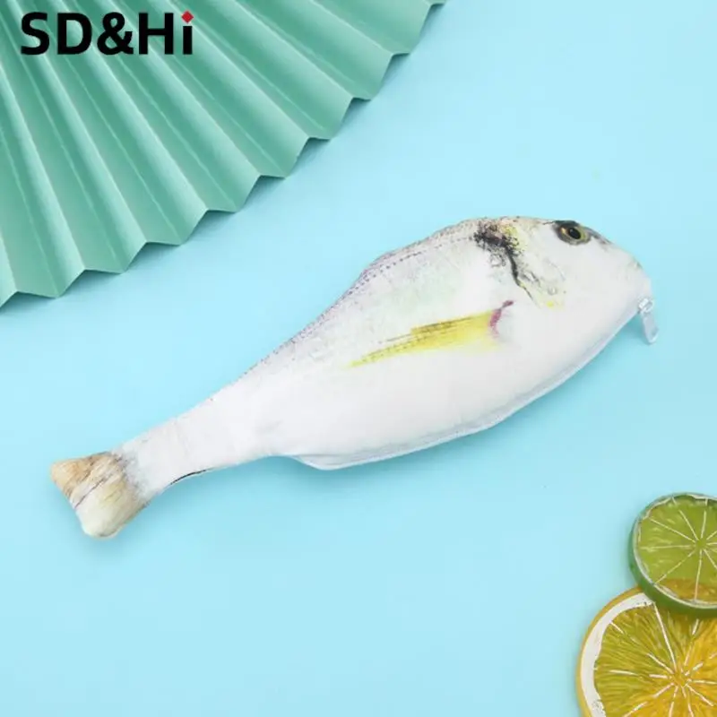 1Pc Fun Creatieve Vis Potlood Doos Grote Capaciteit Upgrades Pen Case School Gift Pen Zak Schoolbenodigdheden