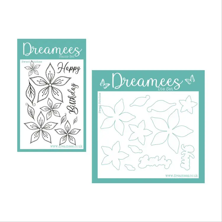 Junio 2026 Nuevos troqueles de corte de metal y sellos de la serie Dreamees Sweet Stitch Stitched Sweethearts para álbumes de recortes, diarios y calendarios DIY hechos a mano