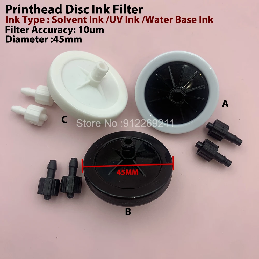 10PCS Ecos Solvent UV Ink Filter for Polaris 512 Spectra Ricoh Gen5 Printhead Flora Gongzheng Human Flatbed Printer Disc Filter