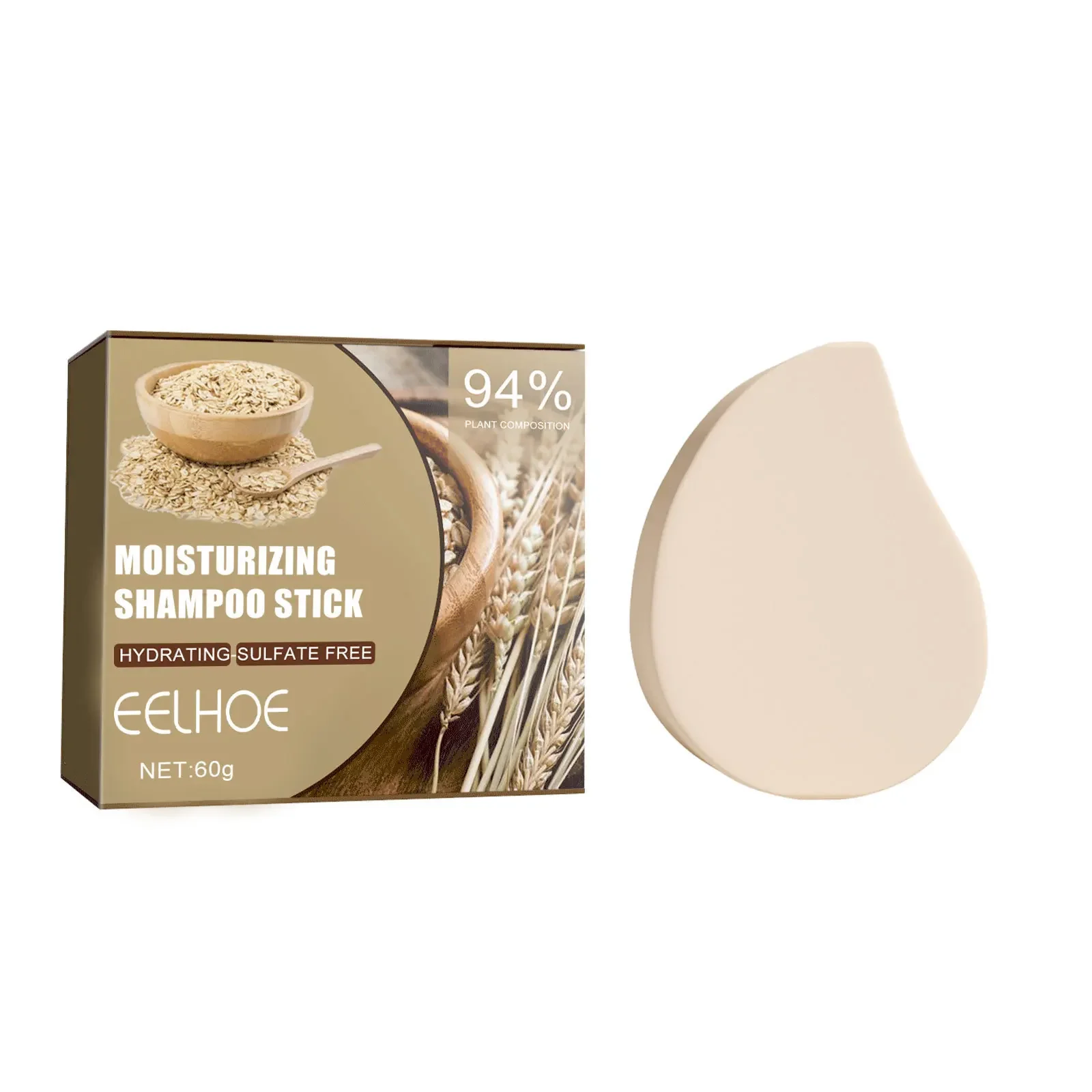 Hair Growth Shampoo Bar Anti Hair Loss Dandruff Removal Scalp Prevent Itching Baldness Treatment Nourish Oat Rice Shampoo Soap