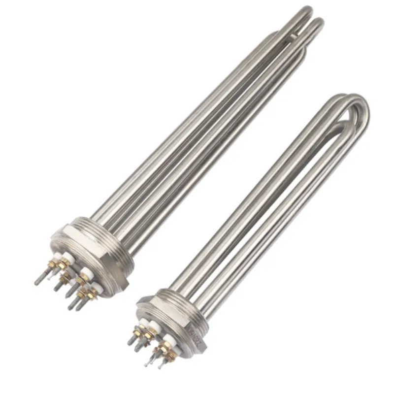 

380V/220V Electric Heating Tube DN40 High-power Electric Heating Tube Air Energy Water Tank 304 White Steel Heating Tube