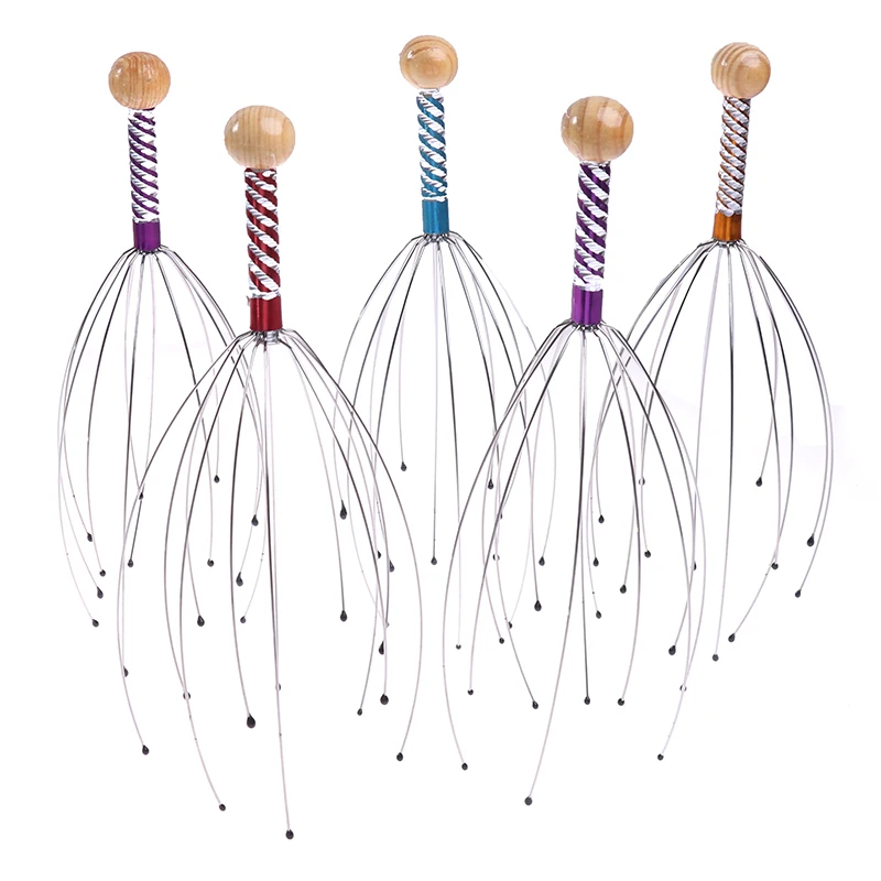

1Pcs Finger Head Relax Massager Hair Held SPA Scalp Neck Stress Relief Massag