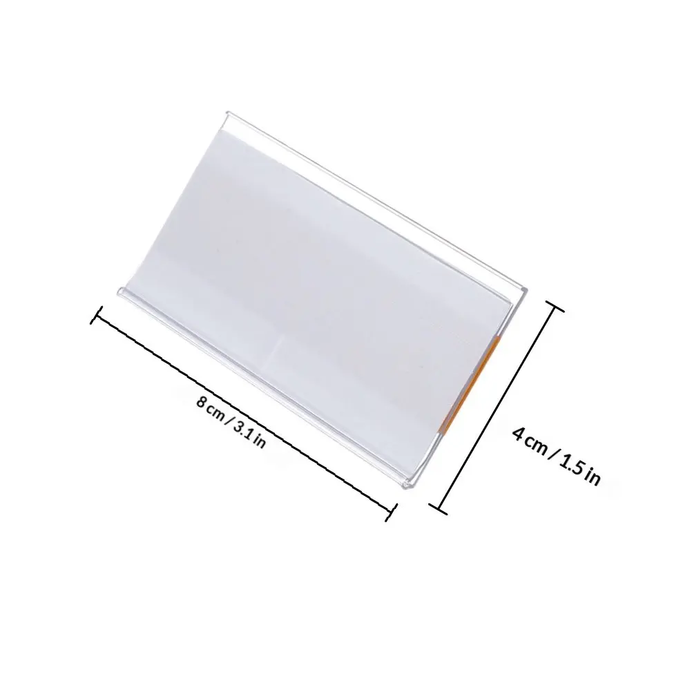 1Set Label Holders PVC Self Adhesive Transparent Shelf Label Holders for Organizing Office Storage Bins Drawers Library view 6