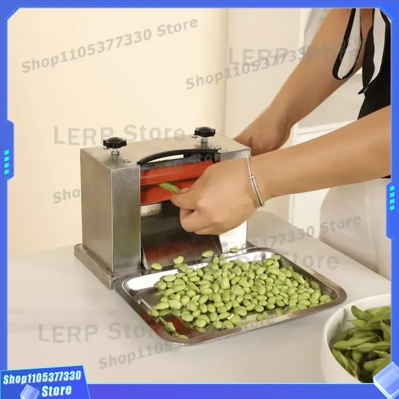 for Hand Crank Edamame Shelling Machine Small Peeling and Shelling Device for Restaurant Commercial Kitchen Efficient Bean