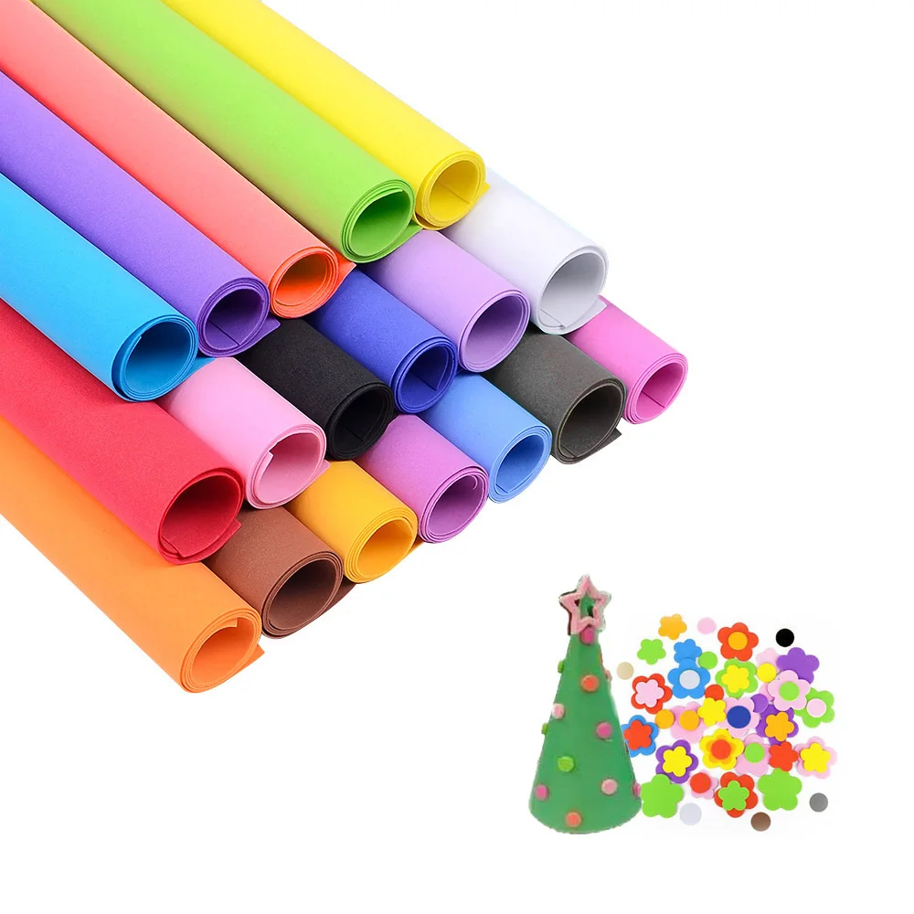 16 Colors Colorful EVA Foam Sheets 2mm Thick 50x90cm Cosplay Craft Foam for DIY Arts Costume Props Making