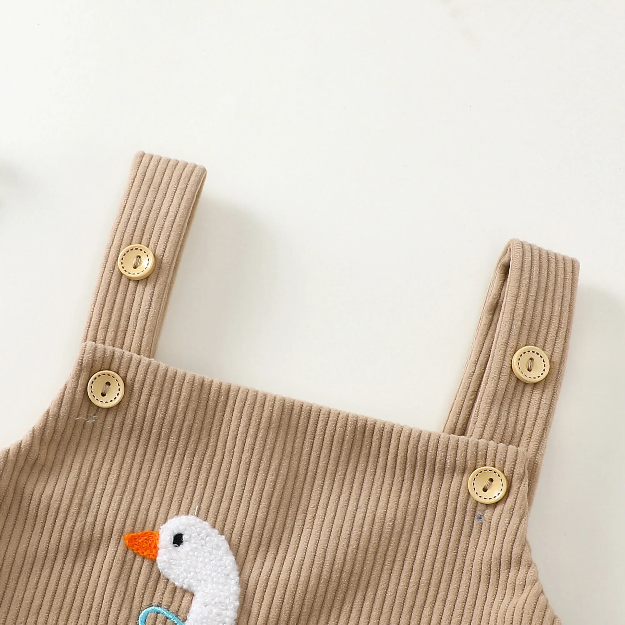 Baby Samt Ente bestickt Dreieck Strampler Säuglingskleidung weiche Baumwolle Baby Outfit Neugeborene Jungen Mädchen Kleidung