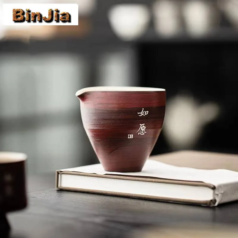 

150 мл боярышник красный розовый Инь Ярмарка чашка японский чистый Sier рукописный кувшин для чая «Справедливость» ча Хай предметы оборудование подарки