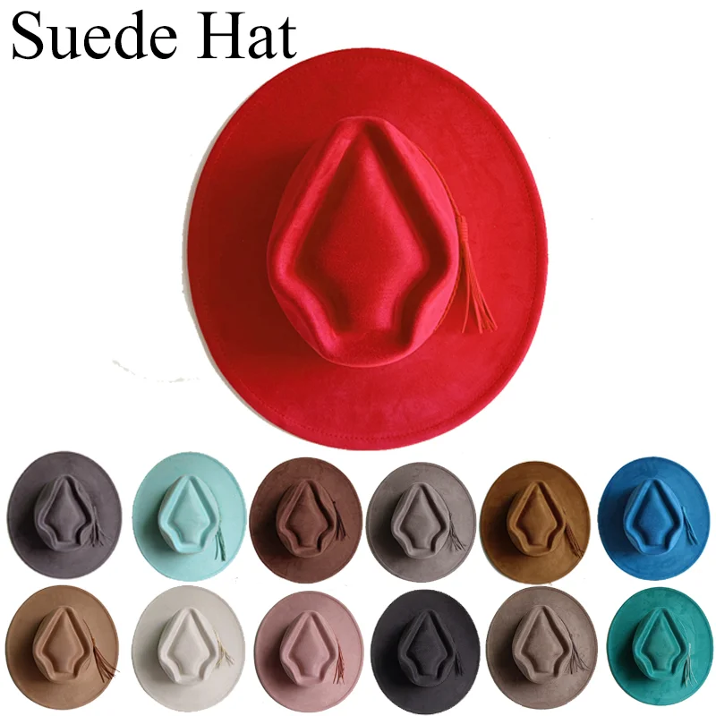 Arrow Symbol Suede Hat 2026 New Men Women Autumn Winter Felt Jazz Hats Classic Church Fedoras Chapeau Sombrero Mujer