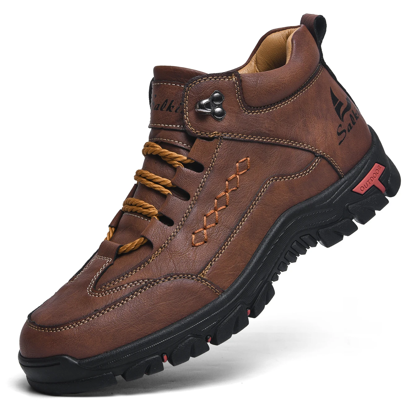 

Classic Handmand Casual Leather Shoes Outdoor Men Boots Autumn Retro Breathable Casual Lace Up Ankle Winter Autumn