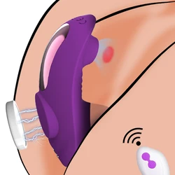 여성용 웨어러블 미니 진동기 무선 원격 제어 클리토리스 서커 클리토리스 자극기 섹스 토이와 팬티에 작은 진동