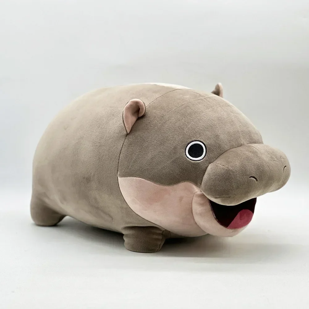 Bonito moo deng brinquedo de pelúcia macio almofada de pelúcia dos desenhos animados hipopótamo travesseiro macio brinquedos de pelúcia decoração do quarto presente de aniversário de natal para criança