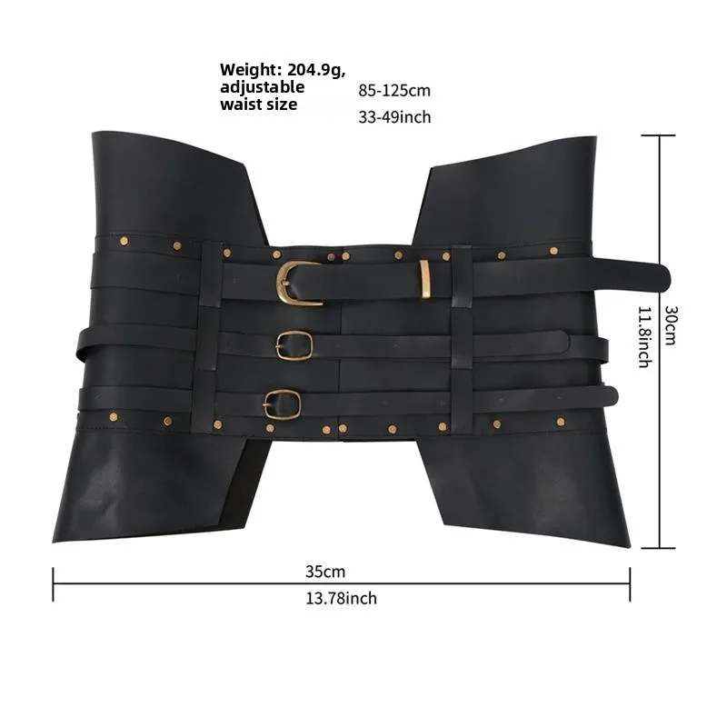 Cinturón de armadura pesada Punk Medieval para mujer, correa Retro para espada, ropa étnica Faion, disfraz de escenario, Wi transfronterizo