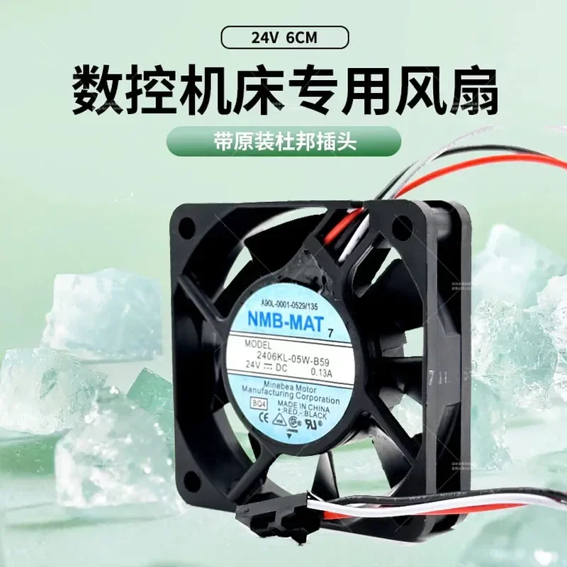 for 2406KL-05W-B59 24V 0.13A Original Genuine NMB-MAT Fan for Numerical Control Machine Tool Fanuc