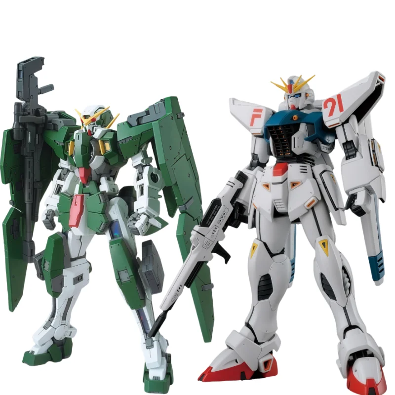 BandaiOriginal MG Regular Edition MG205 Power Angel Gundam&MG201 Gundam F91 Ver.2.0 Anime Action Doll Assembly Toy Model Jewelry