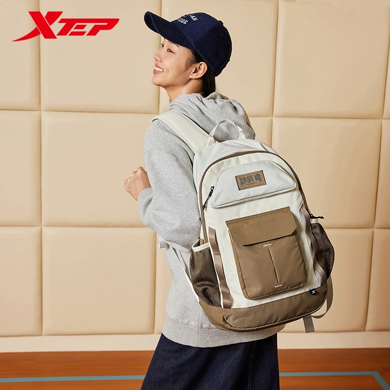 Xtep Backpacks For Men And Women 2024 Spring Fashion Unisex Bag Climbing Training Durability Basketball Outdoor Bag 876137110001