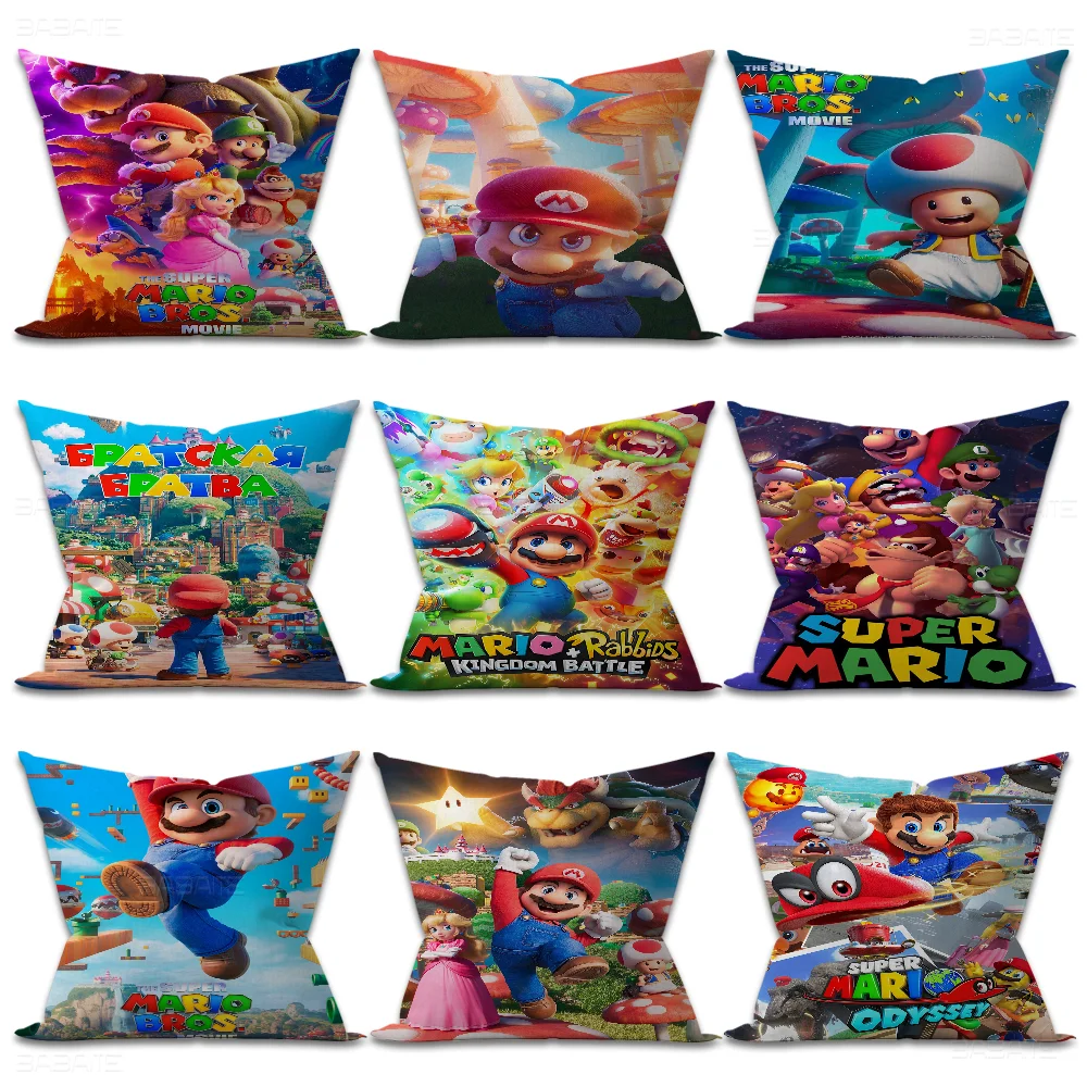 Super M--Mario Game Personalized Pillow Dust Cover Bedroom Kids Party Decoration Pillowcase Birthday Children Gift