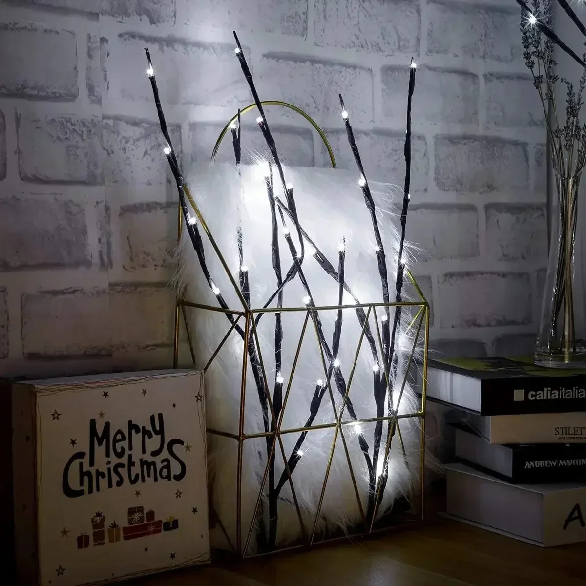 20leds LED Branch Light Zasilana bateryjnie lampa z gałęzi wierzby Sztuczna gałąź Gałązka Wazon Światła LED na imprezę Wróżka DIY Wystrój pokoju — zdjęcie 7