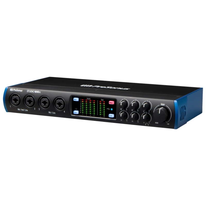 PreSonus® Professional External Sound Card for studio-quality sound and flexible input options on the road Studio 1810c