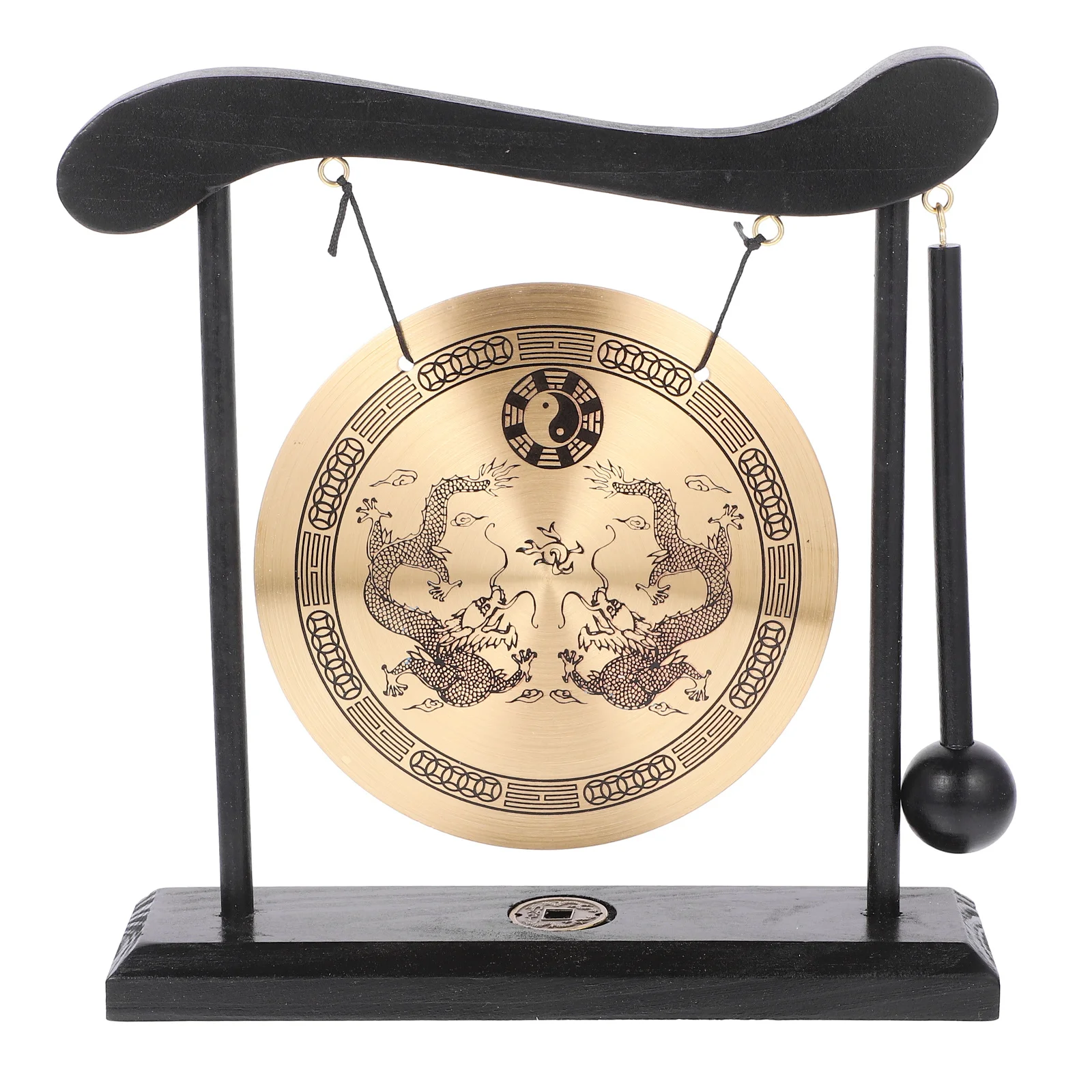 ديكور جرس صيني تقليدي لسطح المكتب لمكتب زن المنزلي على الطراز الآسيوي قطعة مركزية لغرفة المعيشة