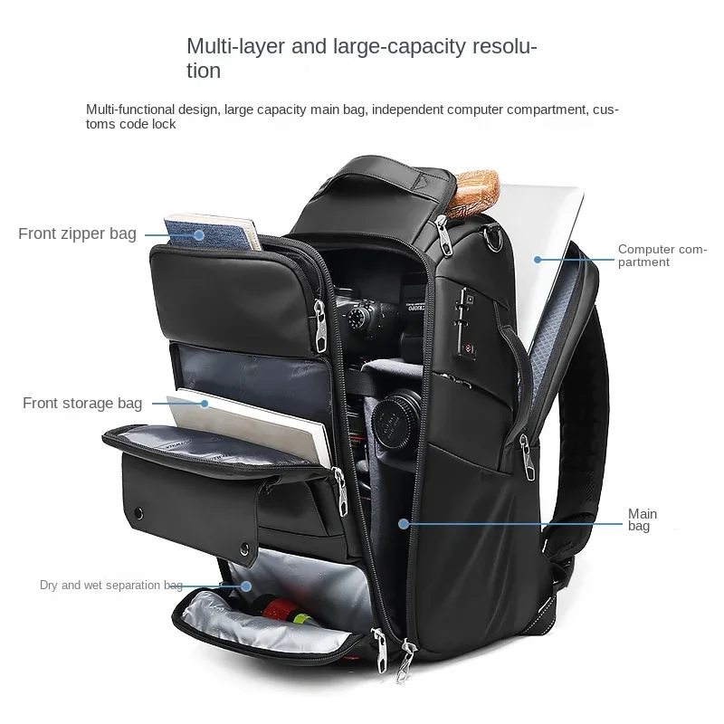 Tas kamera ransel mikro tunggal, tas kamera UAV tahan air lensa komputer tas kamera All-in-one