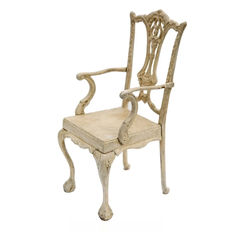 

Gardening groceries, cast iron wrought iron old high back chair, back chair small chair garden ornament decoration