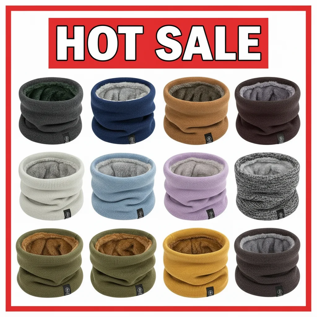 

Зимний теплый вязаный шарф с кольцом для женщин и мужчин, плюшевая полная маска, кашемировые однотонные шарфы-снуды, толстый глушитель Bufanda