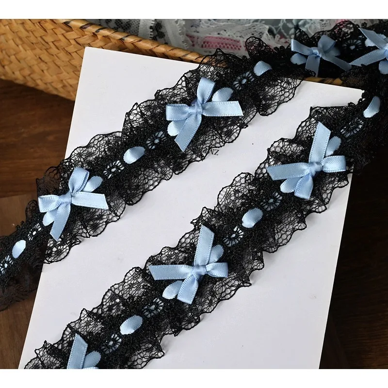 3 متر جديد رائع الراقية القوس الدانتيل ملصق اليدوية الملابس الزفاف لوليتا ملحق المواد الشريط مطوي الديكور