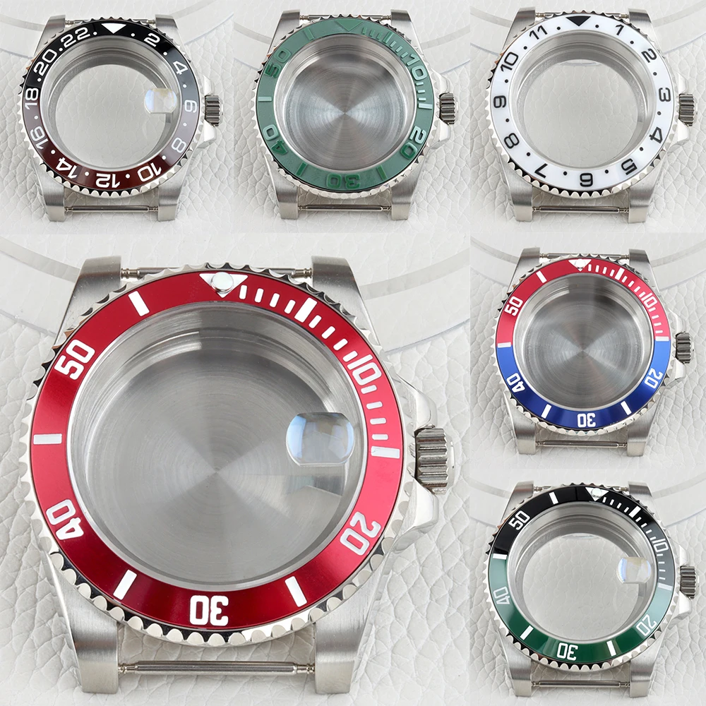 

40mm NH35 Watch Case Waterproof Sapphire Stainless Steel for Seiko NH34 NH35 NH36 NH38 Movement GMT SUB Yacht-Master 28.5mm Dial