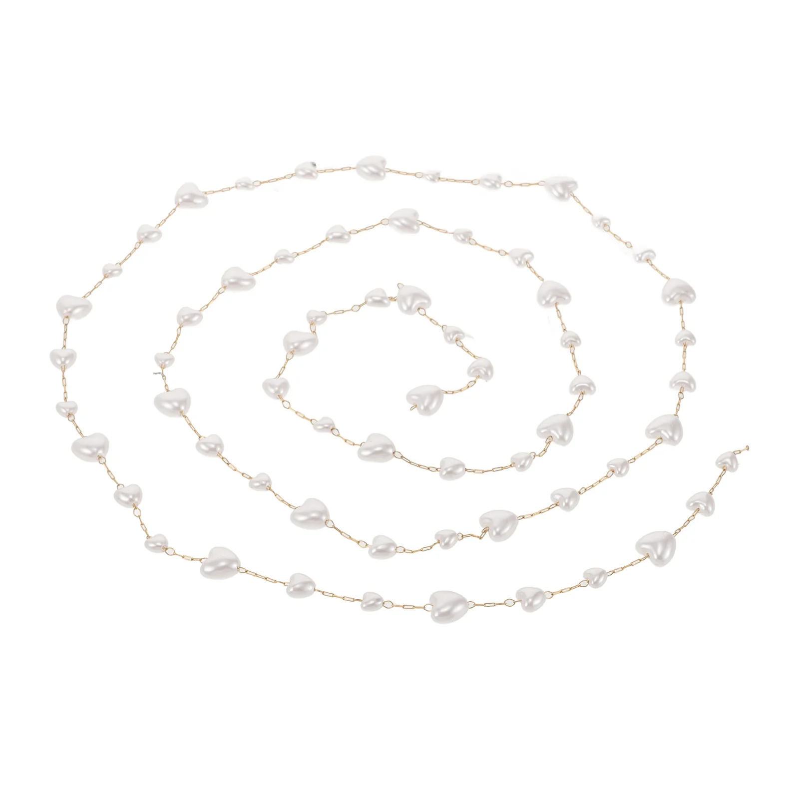 

1m Stainless Steel Faux Pearl Chain Link Chain Jewelry Making Necklace Bracelet Earrings DIY Beaded Rosary Garland Accessories