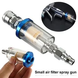 Air Oil Water Separator Filter Kit Water Trap Clear Painting Moisture Separator 1/4 Inch Thread Sprayer Air Compressor Tool