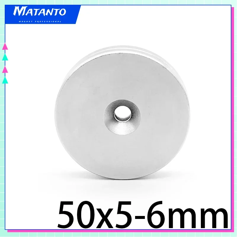 

1/2/5 шт. 50x5-6 мм большие круглые магниты 50x5-6 мм для домашних холодильников, офисов DIY