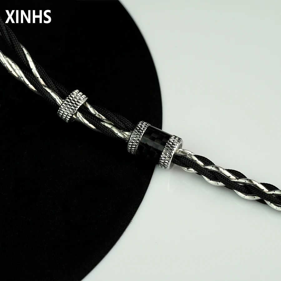 XINHS XH125 "Wuji" 6-Core Litz 7N Cobre de Cristal Único + Prata-Palládio Cabo de Atualização de Fone de Ouvido HiFi de Alta Res