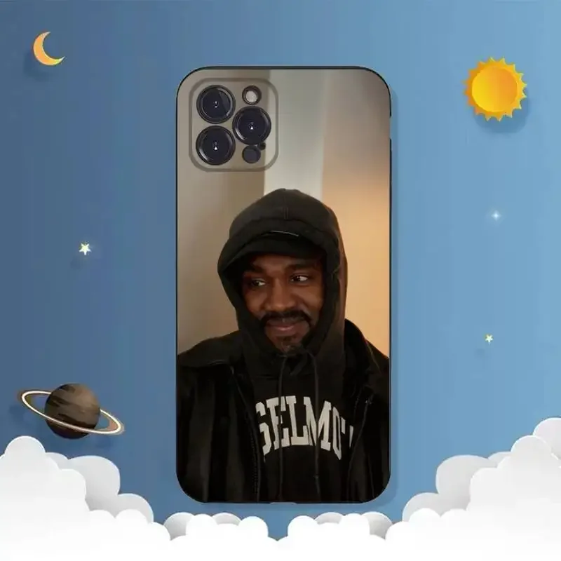 K-kanye West Famous Singer funda de teléfono para iPhone 11, 12 Mini, 13, 14, 15 PRO, XS, MAX, X, XR, 6, 7, 8 Plus, carcasa negra