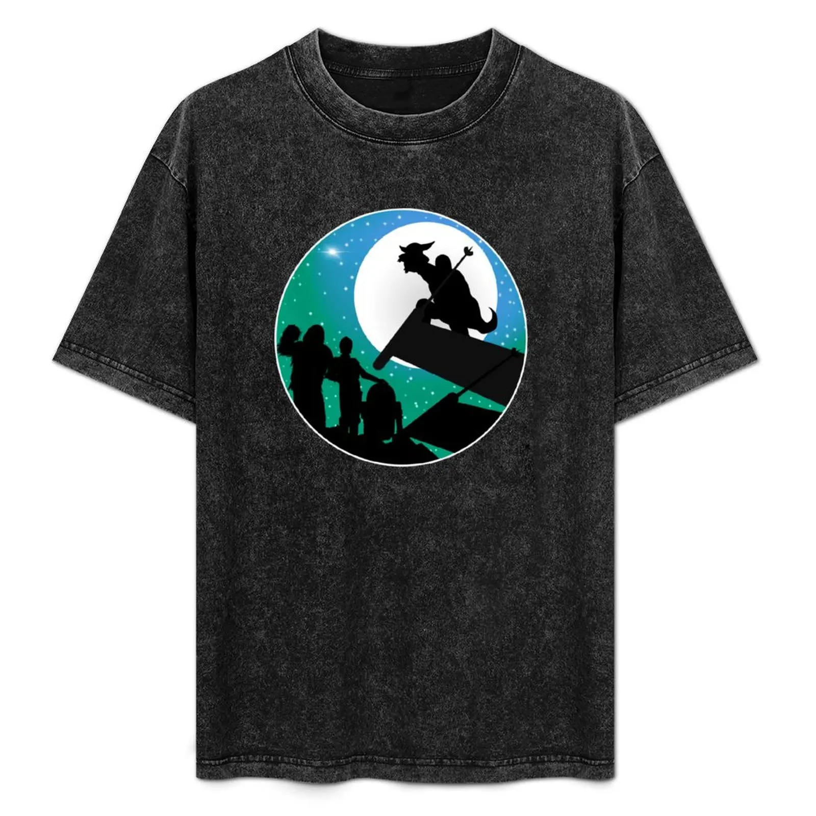 

Star Silhouette (Cyan) T-Shirt Casual Loose Fit Summer Tee Shirt
