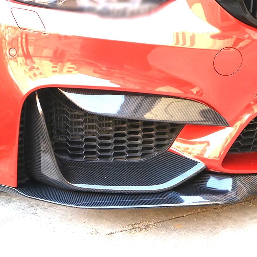 For BMW M3 F80 M4 F82 F83 High quality Carbon Fiber wrap angle Car Front Bumper Splitter Corner Trim Cover Front Chin Body Kit